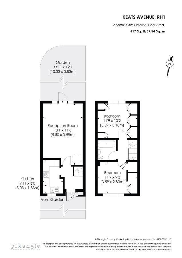 Surrey Stays - 2 Bedroom House, Rh1, Contractors Welcome, Sleeps 5 Max, 2 Parking Spaces, Near Town Centre, Train Station And Gatwick Airport レッドヒル エクステリア 写真